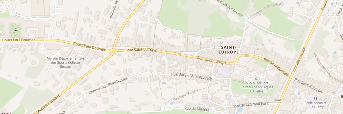 Plan du 75 Rue Saint Eutrope à Saintes