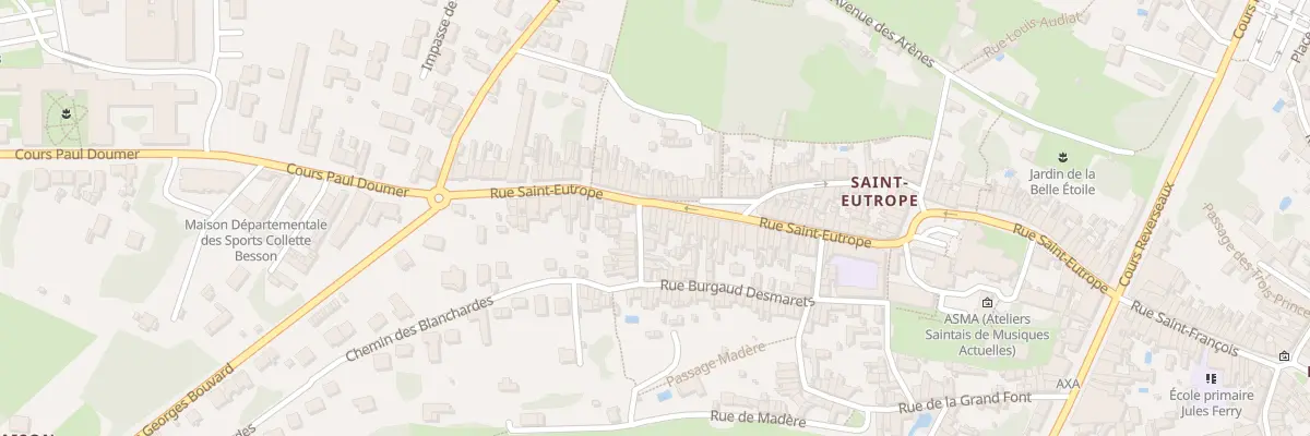 Plan du 77 Rue Saint Eutrope à Saintes