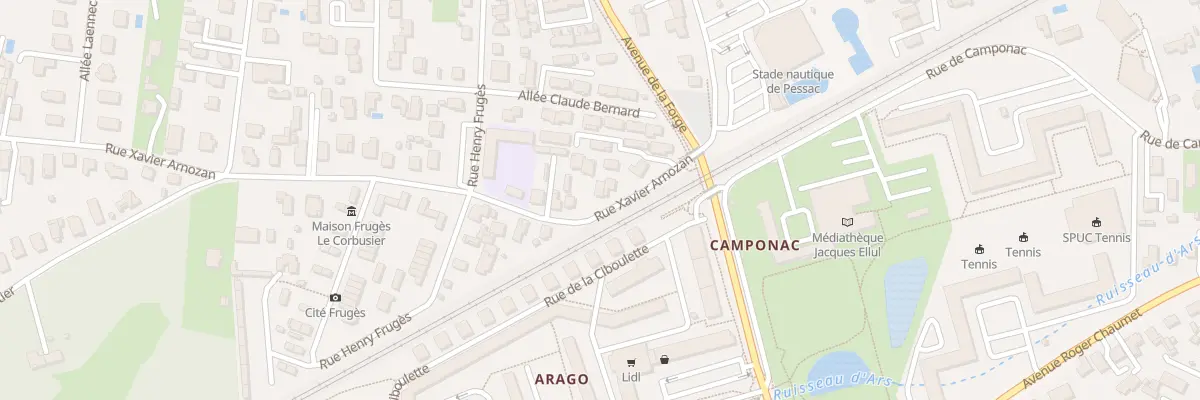 Plan du 6B Rue Xavier Arnozan à Pessac