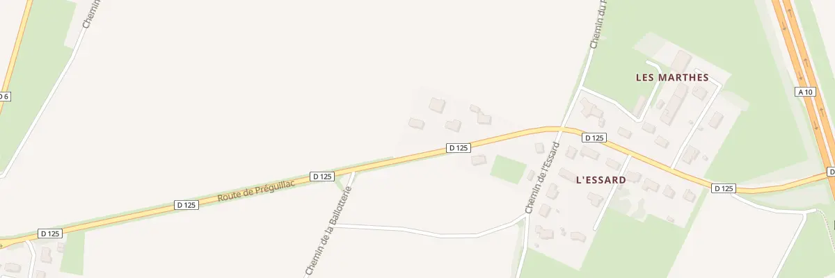 Plan du 1 Rte de Préguillac à Thénac