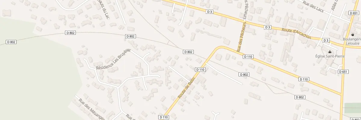 Plan du 13 Rte de Belin à Hostens
