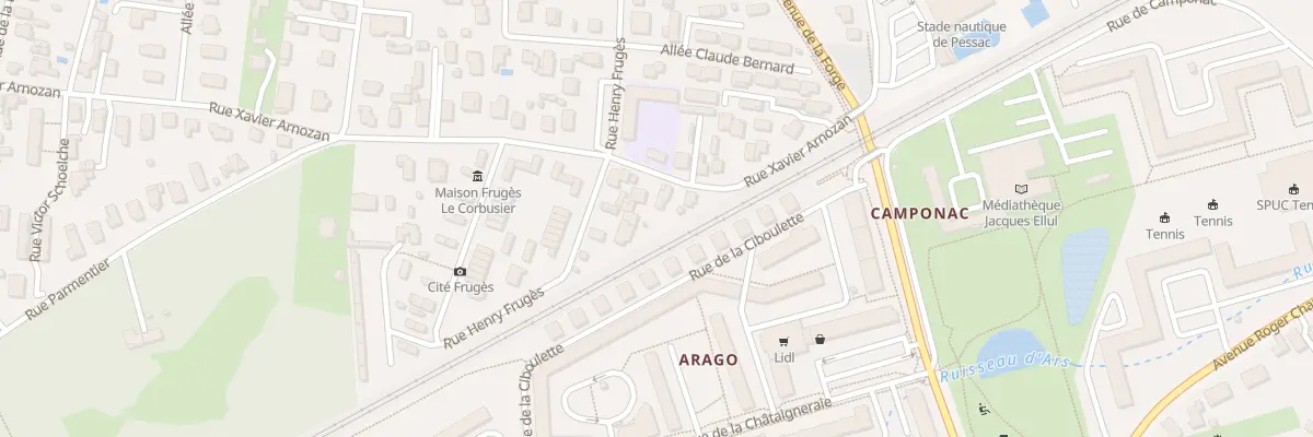Plan du 13 Rue Xavier Arnozan à Pessac