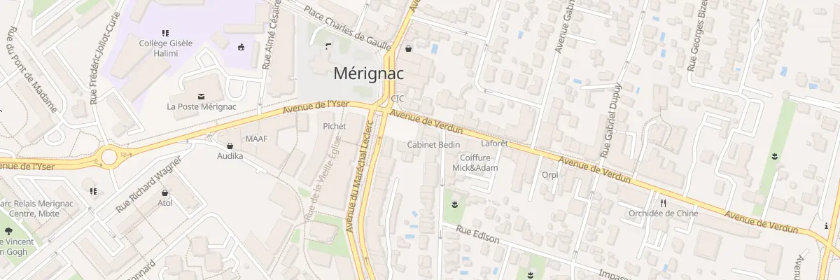 Plan du 498 Av de Verdun à Mérignac