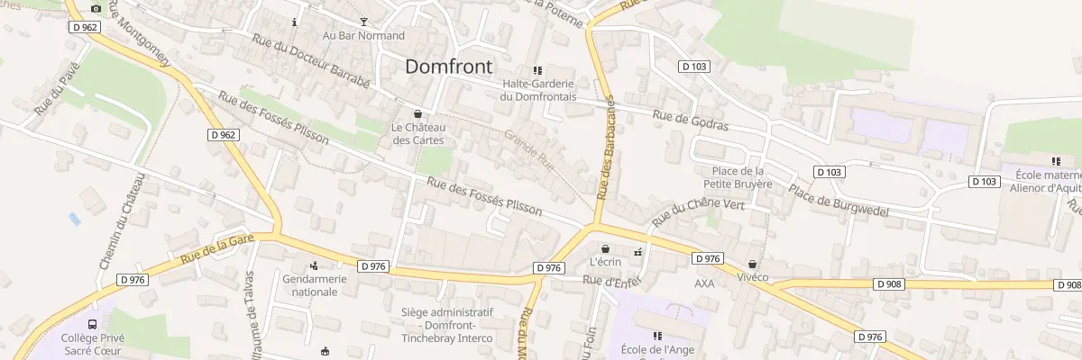 Plan du 34 Grande Rue à Domfront en Poiraie