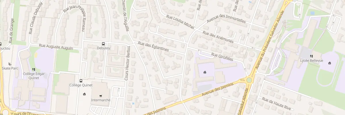 Plan du 1 Rue des Eglantines à Saintes