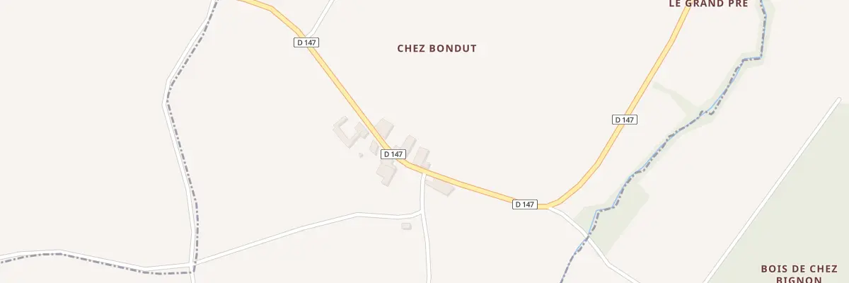 Plan du 2 Rue de Chez Bondut à Saint-Georges-des-Agoûts