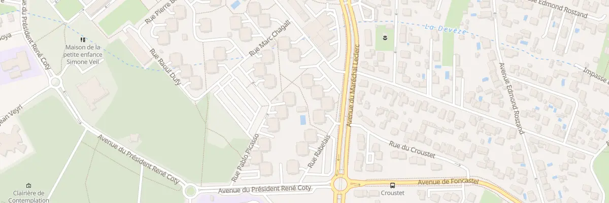 Plan du 1 Rue Rabelais à Mérignac