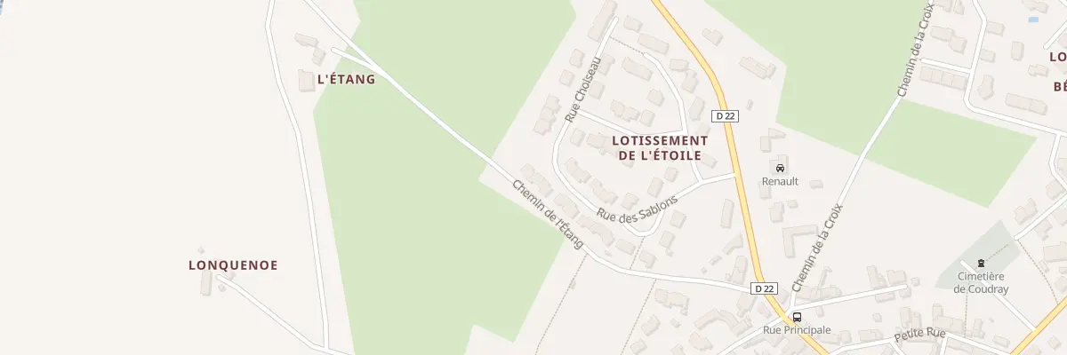Plan du 1 Rue des Sablons à Coudray