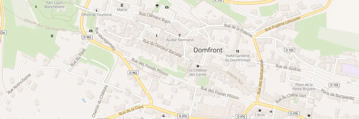 Plan du 44 Rue du Docteur Barrabe à Domfront en Poiraie