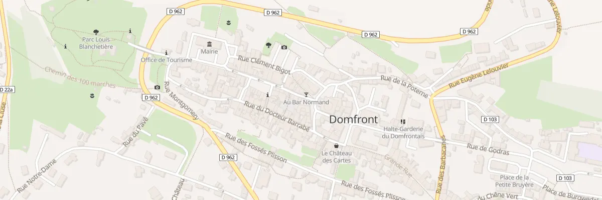 Plan du 22 Rue Saint-julien à Domfront en Poiraie