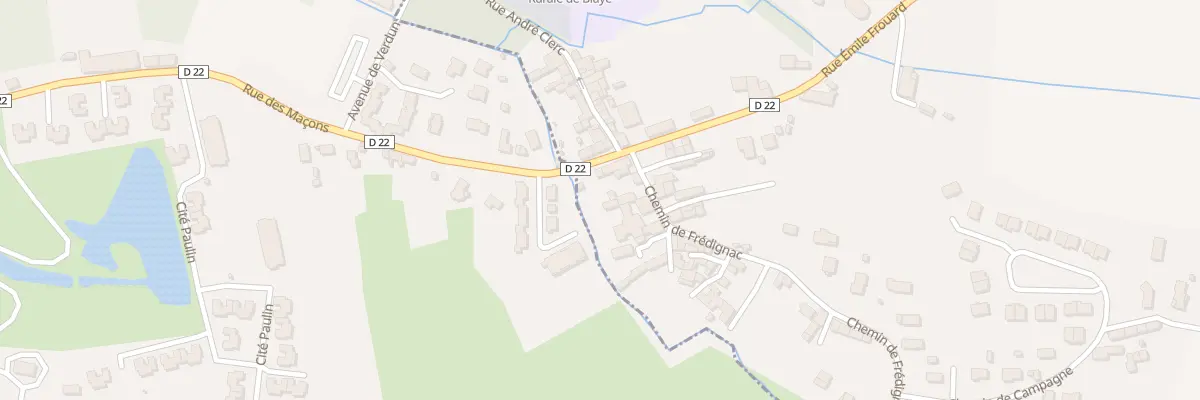Plan du 214 Fredignac à Saint-Martin-Lacaussade