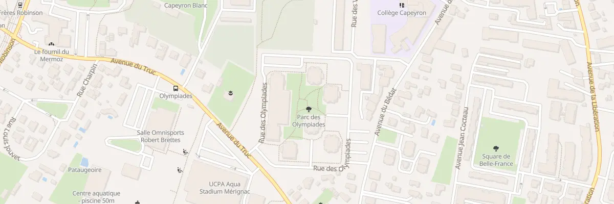 Plan du 7 Rue des Olympiades à Mérignac