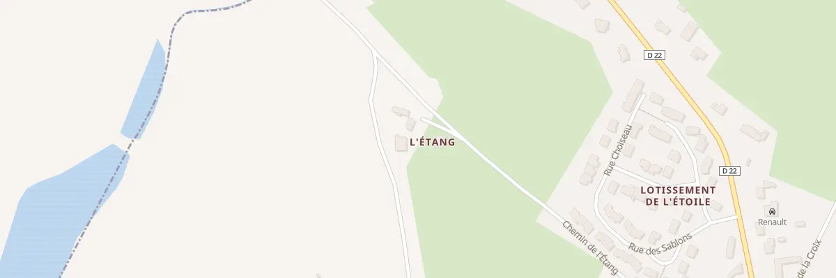 Plan du 1 L’Étang à Coudray