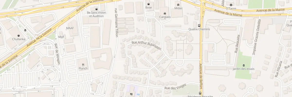 Plan du 22 Rue Arthur Rubinstein à Mérignac
