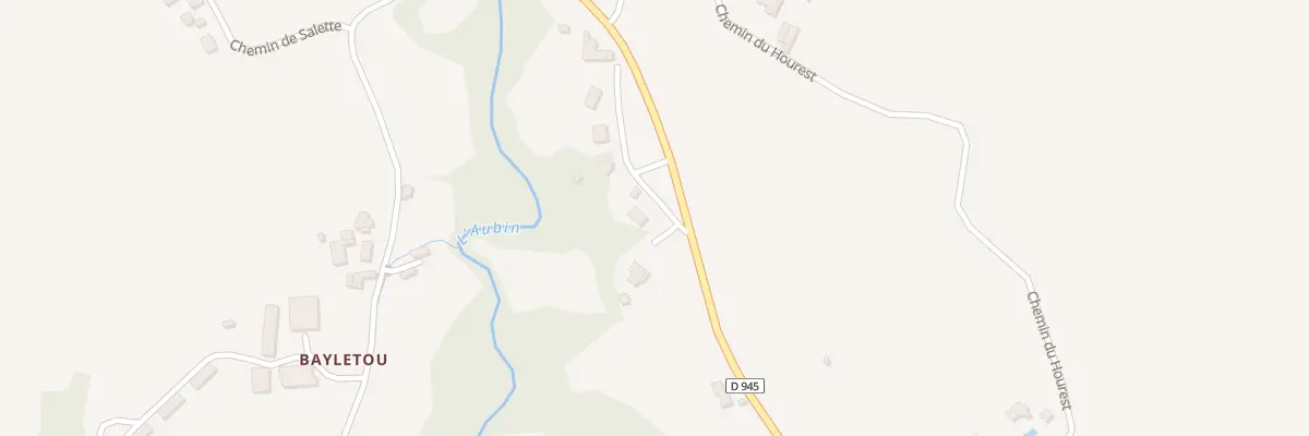 Plan du 734 D 945 à Lacadée