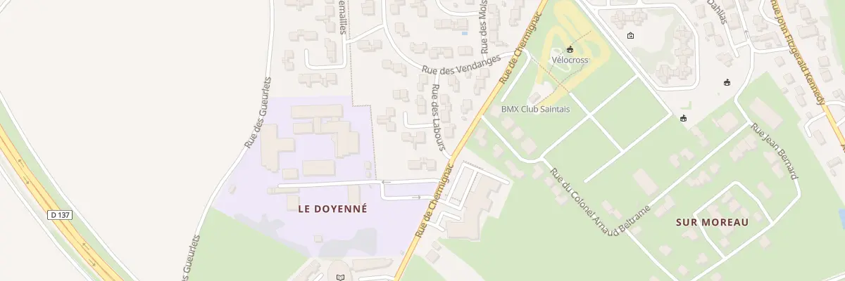 Plan du 18 Rue des Labours à Saintes