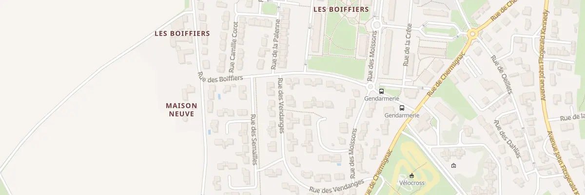 Plan du 1 Rue des Vendanges à Saintes