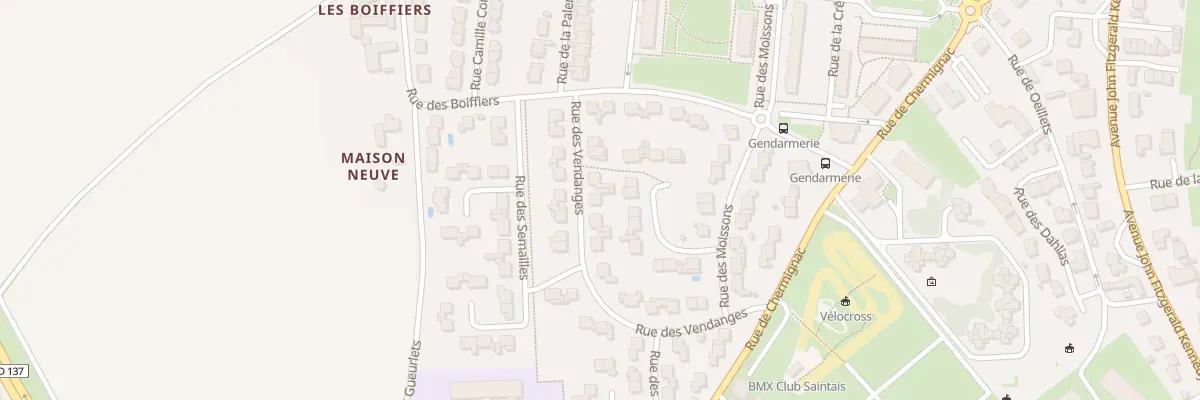 Plan du 7 Rue des Vendanges à Saintes