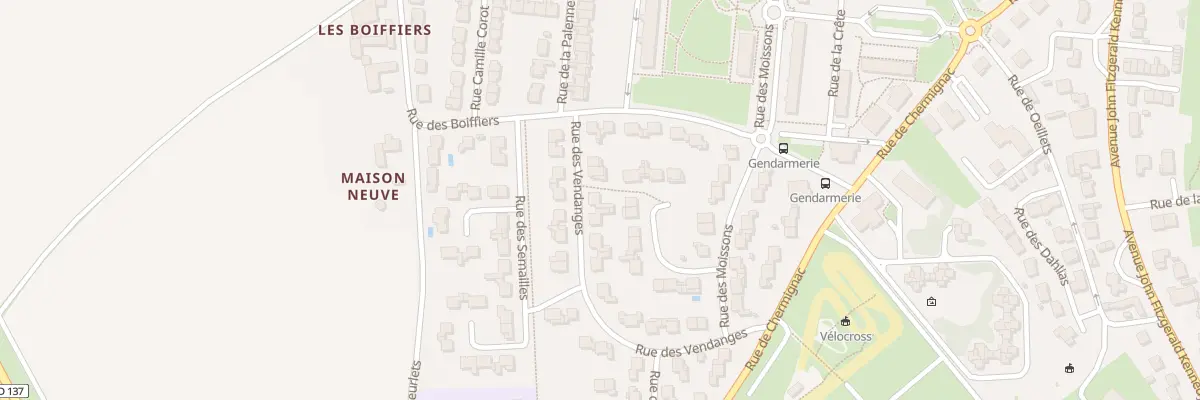 Plan du 5 Rue des Vendanges à Saintes