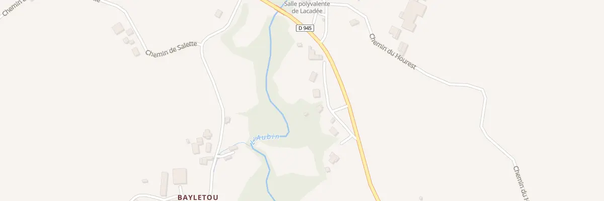 Plan du 600 D 945 à Lacadée