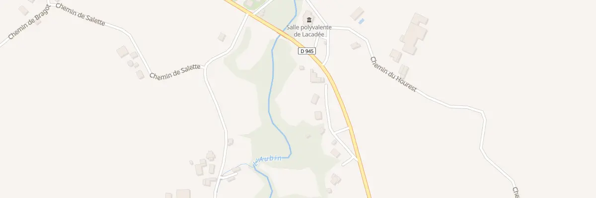Plan du 596 D 945 à Lacadée
