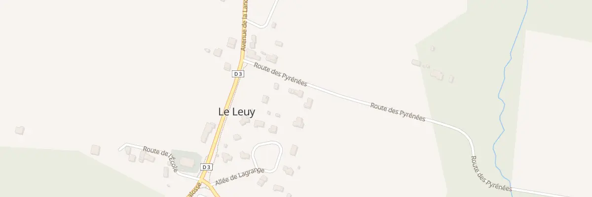 Plan du 110 Rte des Pyrénées au Leuy