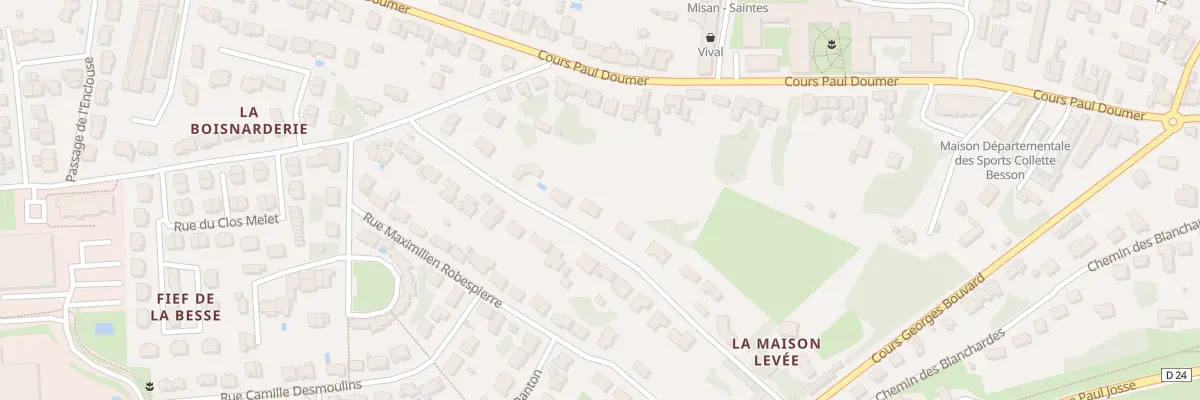 Plan du 14 Che de la Maison Levée à Saintes