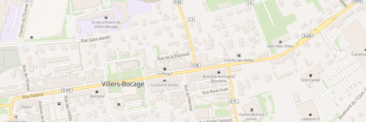 Plan du 25 Rue de la Paroisse à Villers-Bocage