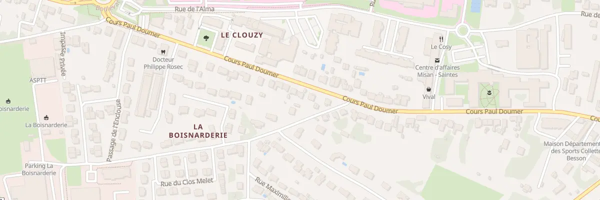 Plan du 67 Crs Paul Doumer à Saintes