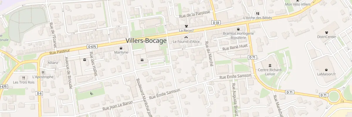 Plan du 8 Pl Marechal Leclerc à Villers-Bocage