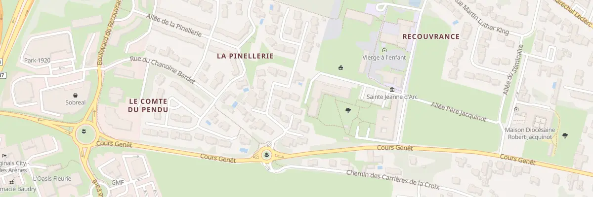 Plan du 24 Rue Mons de la Rochefoucauld à Saintes