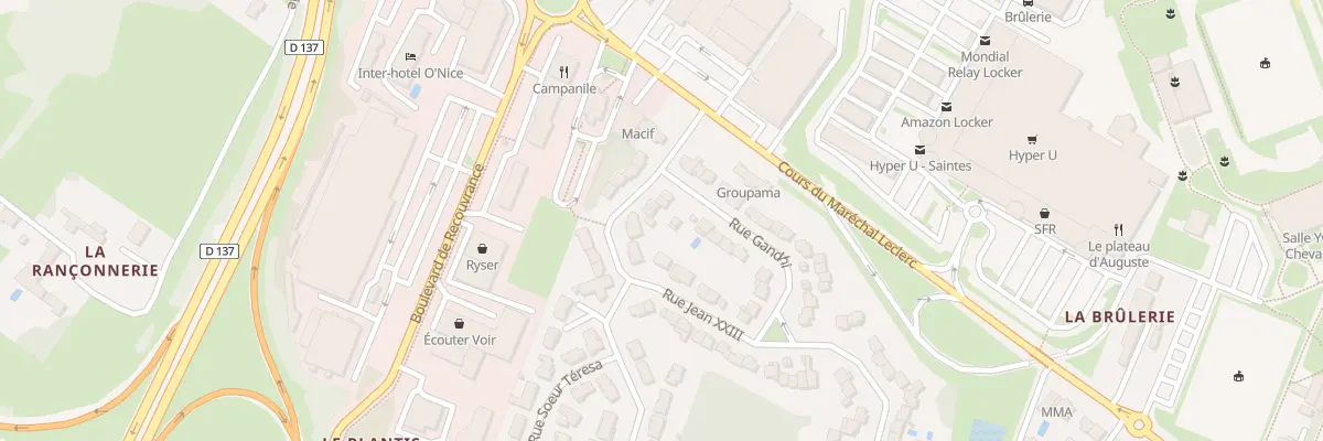 Plan du 54 Rue Jean XXIII à Saintes