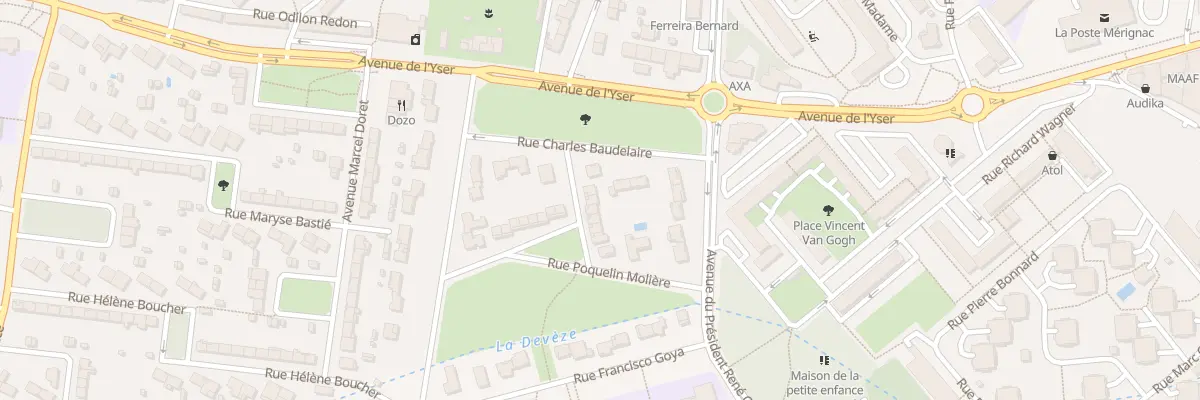Plan du 6 Rue Alphonse de Lamartine à Mérignac