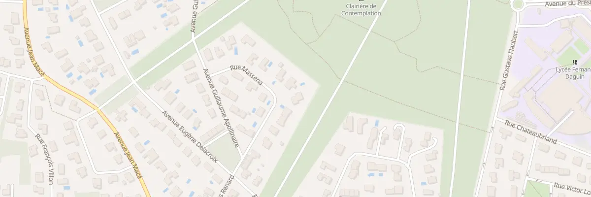 Plan du 20 Rue Massena à Mérignac