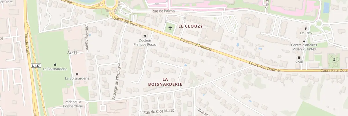 Plan du 13 All du Clouzy à Saintes