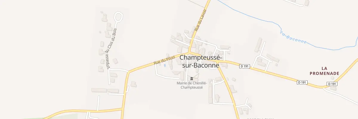 Plan du 2 Rue du Pilori à Chenillé-Champteussé