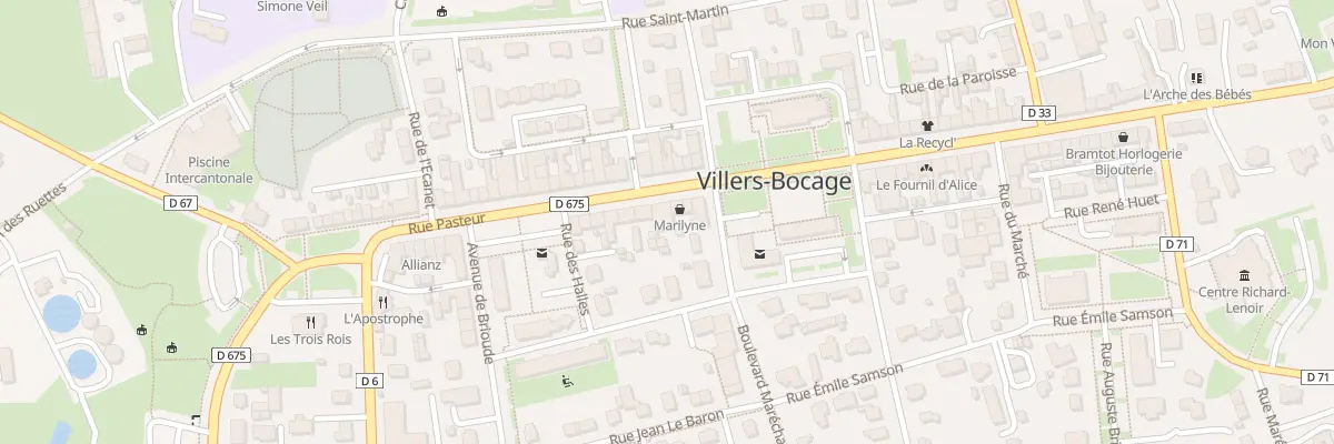 Plan du 28 Rue Pasteur à Villers-Bocage