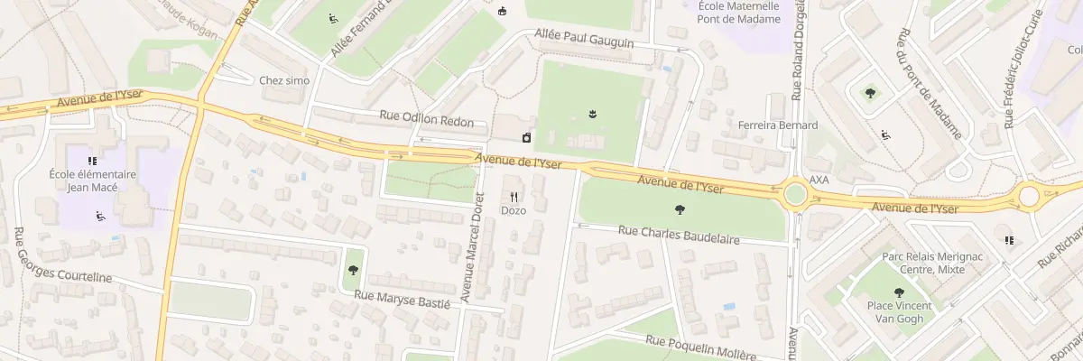 Plan du 1 Av du Doc Roger Daignas à Mérignac