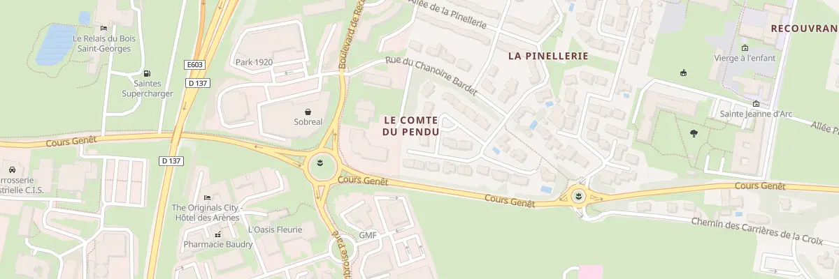 Plan du 1 Rue Saint Vincent de Paul à Saintes
