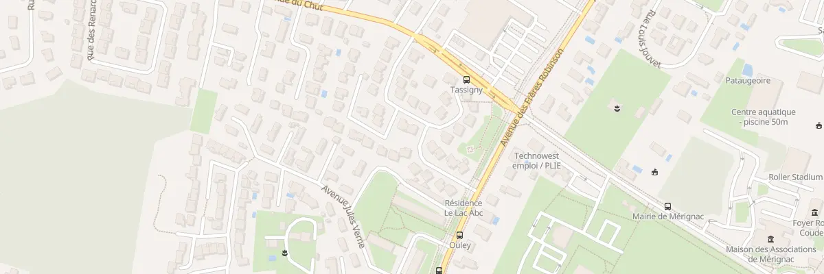 Plan du 12 Rue Jacques Brel à Mérignac