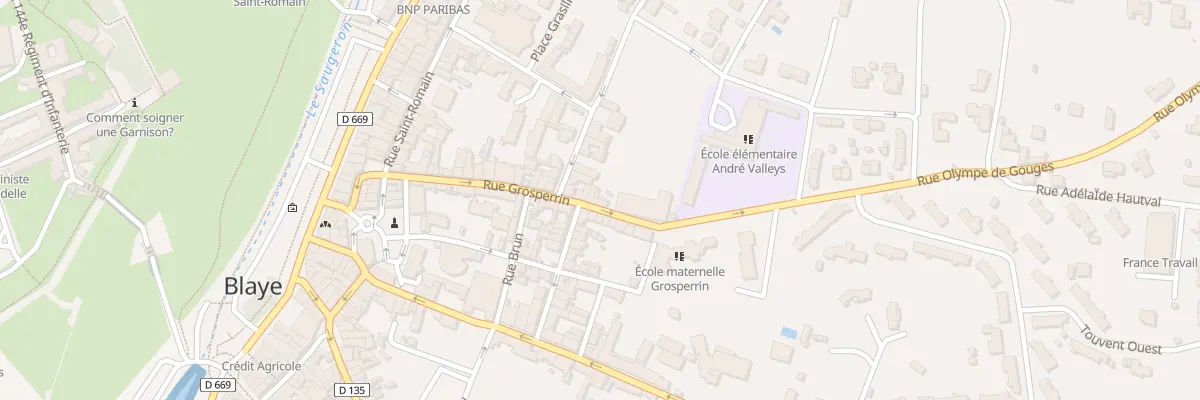 Plan du 25 Rue Grosperrin à Blaye
