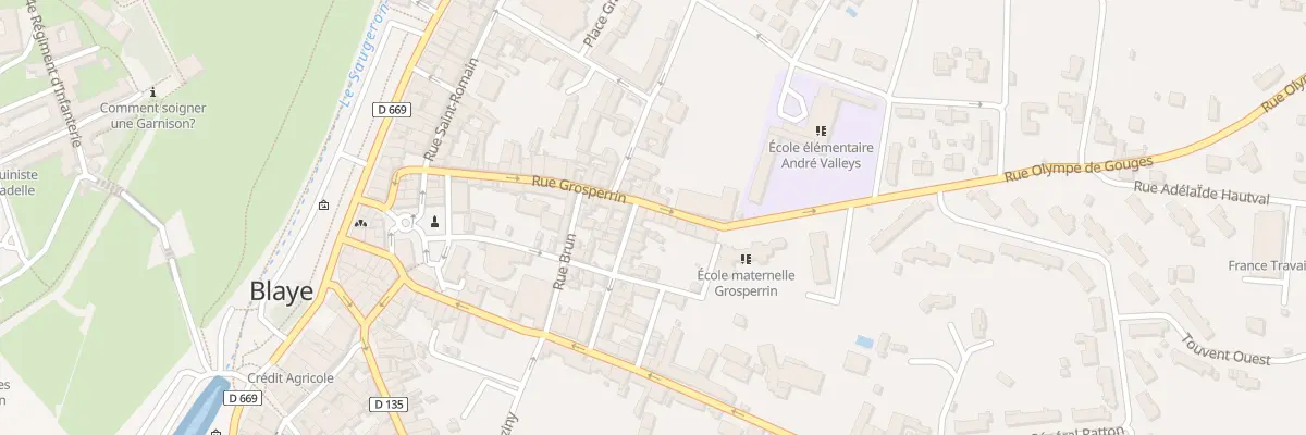 Plan du 36 Rue Grosperrin à Blaye