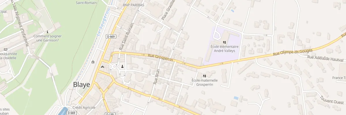 Plan du 21 Rue Grosperrin à Blaye