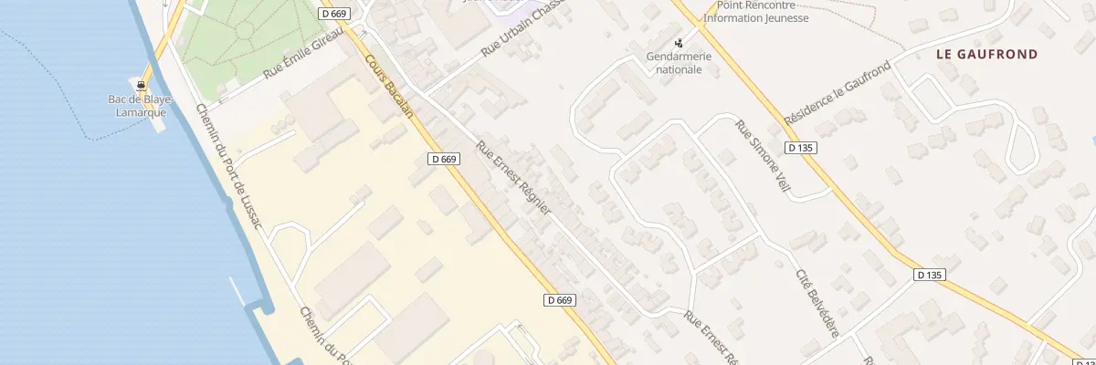 Plan du 35 Rue Ernest Régnier à Blaye