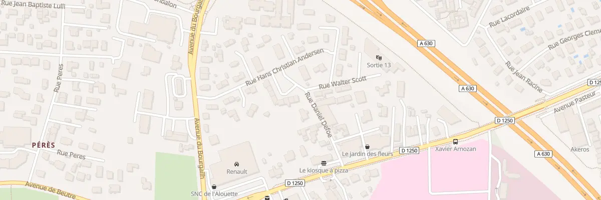 Plan du 9002 Rue Daniel Defoe à Pessac