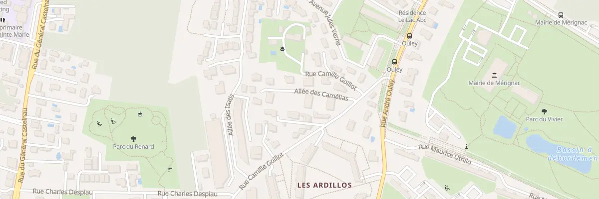 Plan du 6 All des Camelias à Mérignac