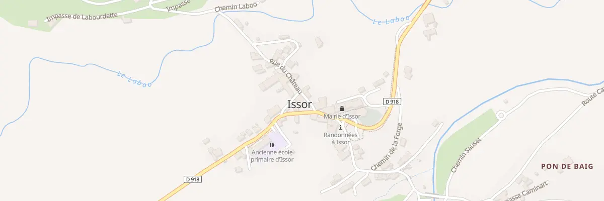 Plan du 1 Rue du Chateau à Issor
