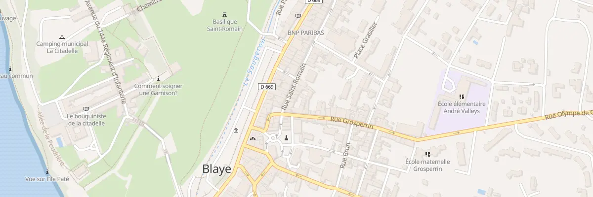 Plan du 10 Rue Saint-Romain à Blaye