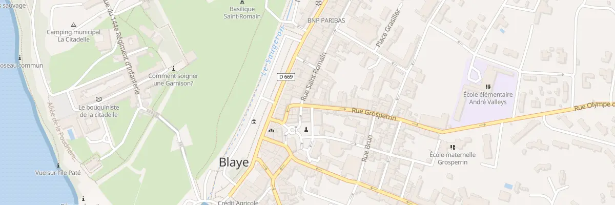 Plan du 2 Rue Saint-Romain à Blaye