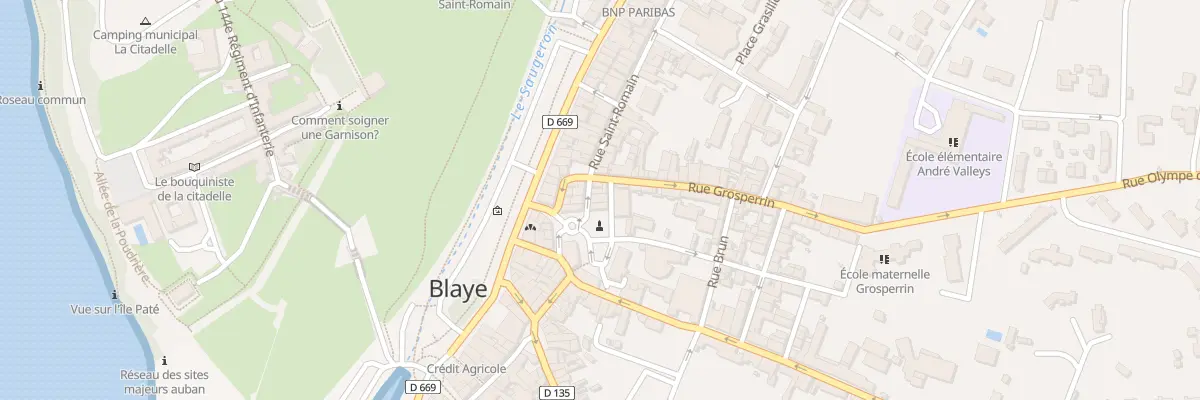 Plan du 2 Rue l’Abbe Labat à Blaye
